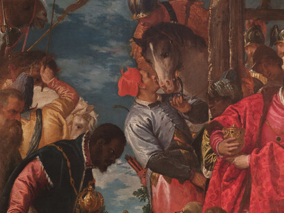 Paolo Caliari detto il Veronese, Adorazione dei Magi, part., Olio su tela, cm 320 x 234, Vicenza, chiesa di Santa Corona @ Centro d'ateneo per le Arti Visive - Università degli Studi di Bergamo, foto G. Poldi, G.C. F Villa