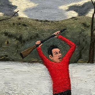 Seth Michael Forman, Raging man (detail), 2024-25. Courtesy of Frosch&Co