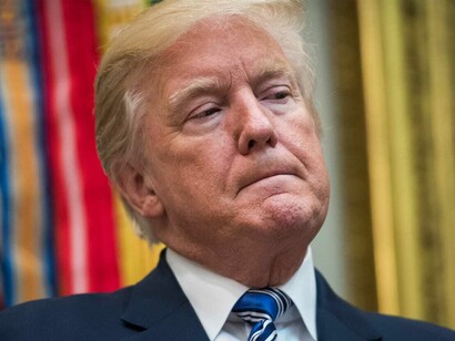 Donald Trump during a conference