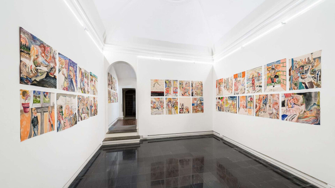 Pier Paolo Perilli, I quadrucci, exhibition view. Courtesy of Galleria Eugenia Delfini 
