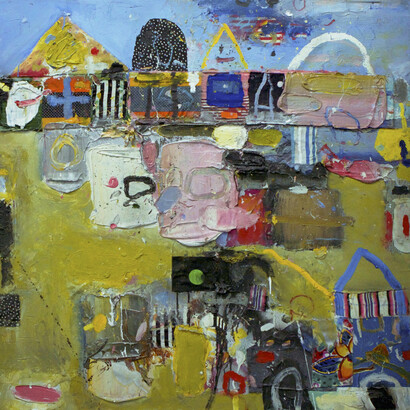 Robert Baribeau, Abstract 55, 1997, acrylic on canvas, 40 x 40 inches. © Robert Baribeau. Courtesy: Anna Zorina Gallery, New York City