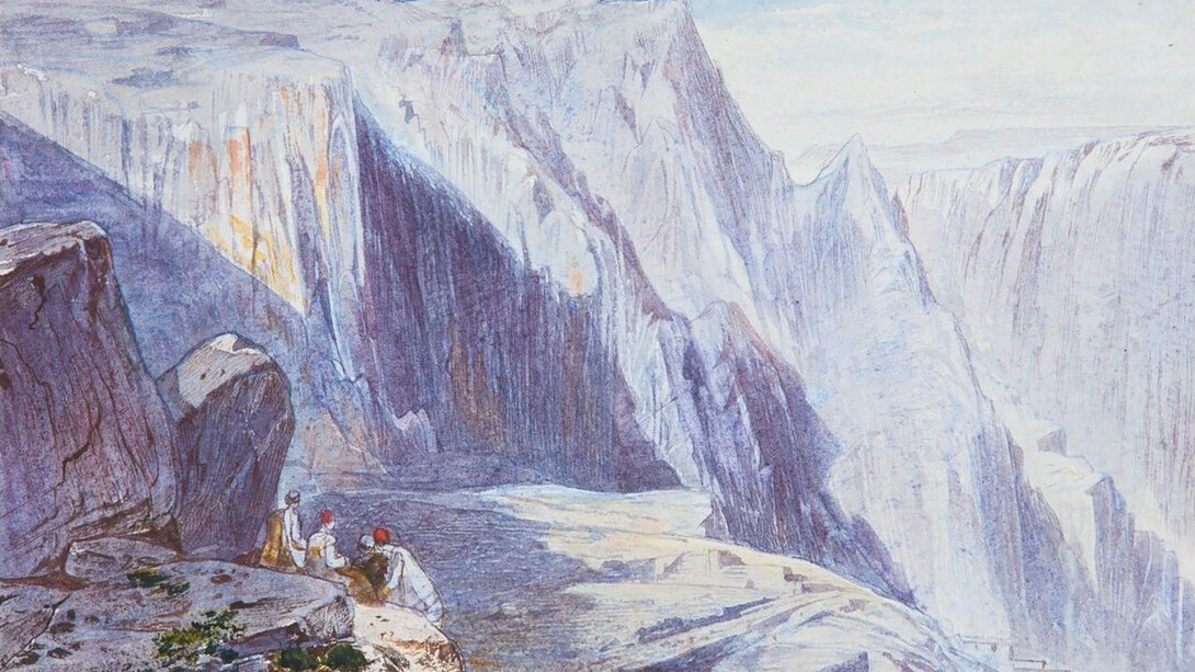 Delphi by Edward Lear features the Phaedriades