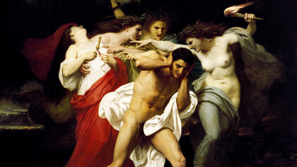 «Orestes perseguido por las Furias»,1862. Óleo sobre lienzo. Museo de Arte Chrysler, Norfolk, Virginia, EE.UU.