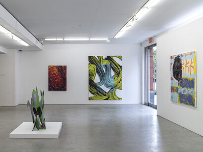 Up All Night, summer show at Fredericks & Freiser, 2023, installation view, photo by Cary Whittier. Courtesy of Fredericks & Freiser