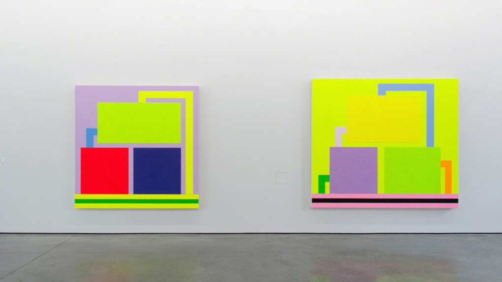 Peter Halley, Exhibition view. Courtesy of Gary Tatintsian Gallery