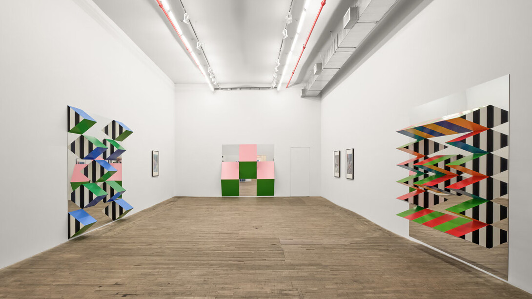 Daniel Buren and Barbara Kaste, exhibition view. Courtesy of Bortolami