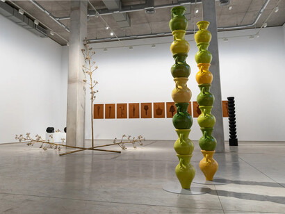 M’barek Bouhchichi, Black seeds, exhibition view. Courtesy of Selma Feriani Gallery