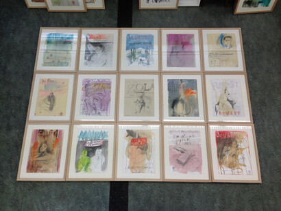 Peter Wüthrich, Literary Portraits, 2014/15, 15 Drawings, framed, each 40 x 30 cm