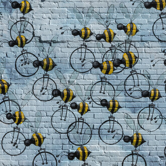 Matt Lively, 27 Beecycles. NEON District Mural. Commissioned by Virginia MOCA. Photograph by Glen McClure. October 2015