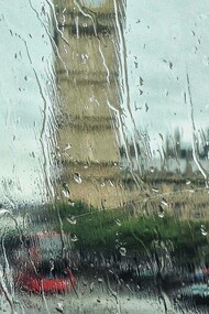 A rainy day in London, United Kingdom