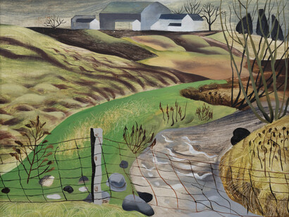 Betty Lane, Zimmerman’s farm (detail), c. 1942. Courtesy of Marc Selwyn Fine Art