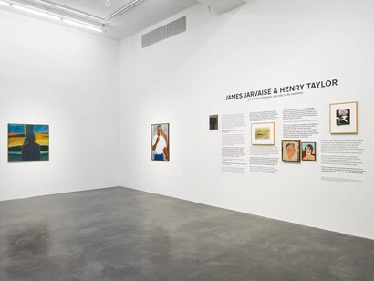 James Jarvaise and Henry Taylor, Sometimes a straight line has to be crooked, exhibition view. Courtesy of Hauser & Wirth Gallery