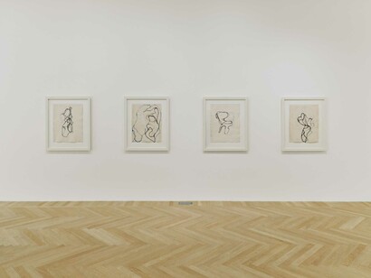 Brice Marden, Works on paper, vue d'exposition. Avec l'aimable autorisation de Gagosian