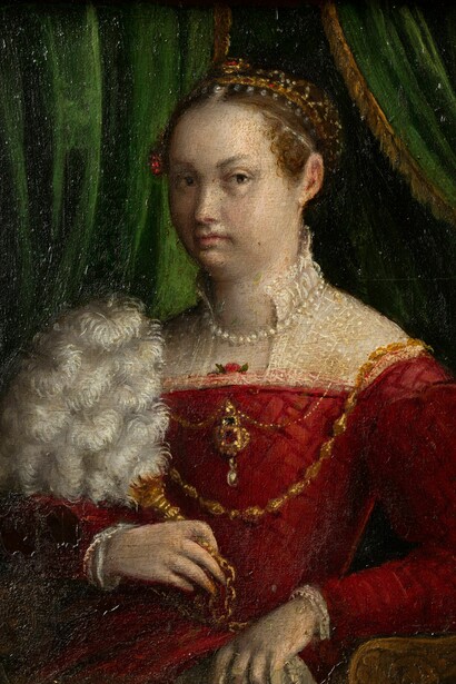 Lavinia Fontana, Autoritratto, circa 1577-85, olio su rame, Museo di Saragozza, Spagna