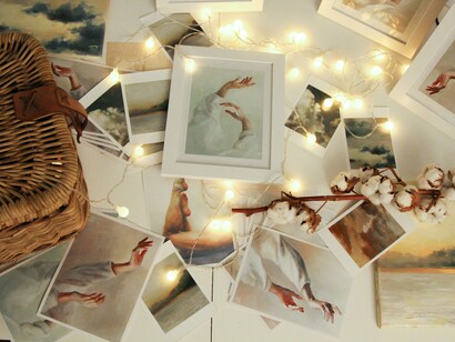 Polaroid pictures and lights