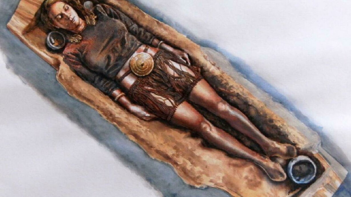 Recreación de la muchacha de Egtved