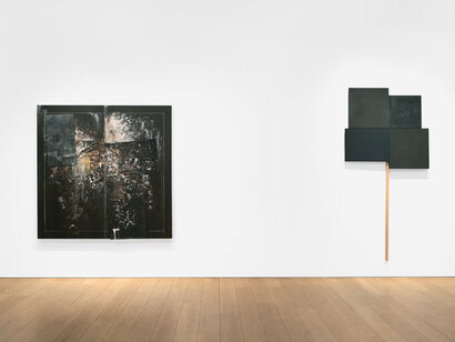 Denzil Hurley and Reginald Sylvester II, Beyond the frame: abstraction reconstructed, exhibition view. Courtesy of Canada Gallery