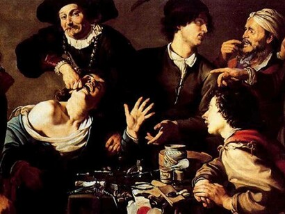 Theodor Rombouts. El charlatán sacamuelas.  1627