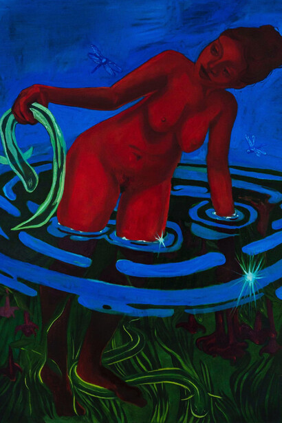 Frances Matassa, In murky waters, 2024. Courtesy of VillageOneArt 