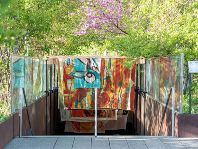 Vivian Suter, Xocomil, 2019. Part of En Plein Air. A High Line Commission. On view April 2019 – March 2020. Photo by Timothy Schenck.