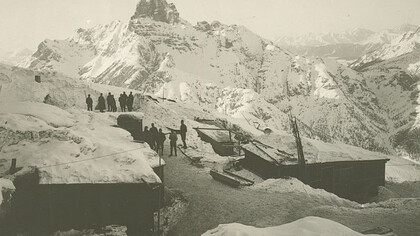 Postazione austriaca sul monte Piana