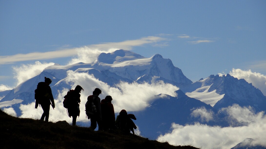 Grand Combin, massiccio montuoso delle Alpi Pennine occidentali, la cui vetta maggiore raggiunge i 4.314 m s.l.m, in Svizzera