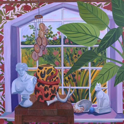Anna Valdez
Garden View, 2020
oil and acrylic on canvas
62 x 55 in.