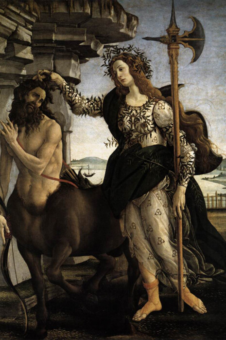 Sandro Botticelli, Pallade e il Centauro, Uffizi, Firenze