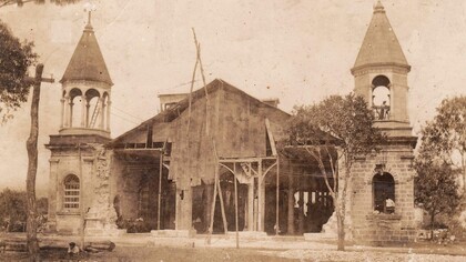 Antigua iglesia de Naranjo. Foto: Juven Hidalgo B. (Archivo familiar)