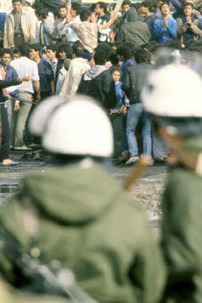 Intifada en la franja de Gaza, fotografía de 	
Efi Sharir tomada el 21 de diciembre de 1987
