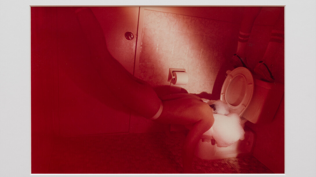 Jimmy DeSana, Soap Suds, 1980, chromogenic print, 15 1/8x22 3/4 inches, frame: 22 3/8x30 1/8 inches. Courtesy of Document Gallery 