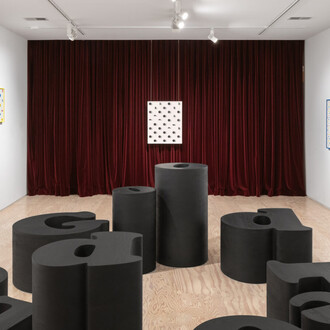 Sadie Barnette, 28, exhibition view. Courtesy of Jessica Silverman