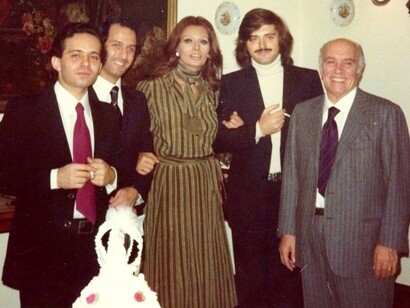 Il Trio Chitarristico Italiano in compagnia di Sophia Loren e Carlo Ponti dopo un concerto a Ottawa