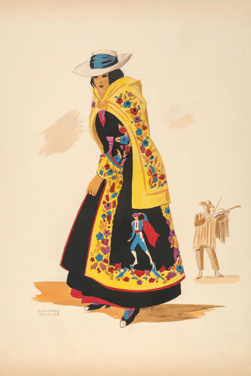 Edouard Halouze, Peru, from Costumes of South America, 1941. Courtesy of San Antonio Museum of Art