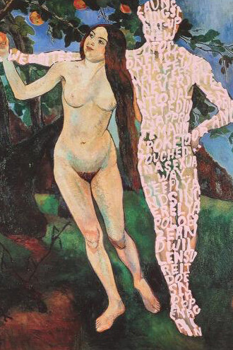 Betty Tompkins, Apologia (Suzanne Valaadon #1) (detail), 2018. Courtesy of MFA