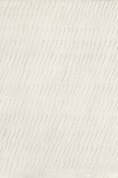 Park Seo-Bo, "Ecriture(描法)No. 14-74" 1974, Pencil and oil on canvas, 162 x 130 cm / 63 3/4 x 51 1/8 in, Courtesy Galerie Perrotin