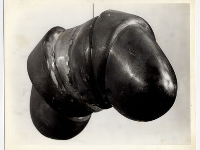Louise Bourgeois, Janus, 1968, published in Food Sex Art the Starving Artists’ Cookbook by EIDIA (idea) Books in New York, 1991. (c) Louise Bourgeois; Courtesy of the estate of the artist, Paul and Melissa EIDIA, and Ryan Lee Gallery, New York. Photo: Peter Moore, 1971.