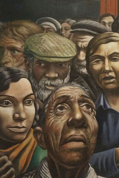 Antonio Berni, Demonstration (1934, detail)