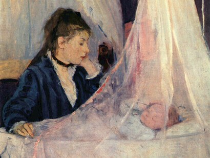 Berthe Morisot, La culla, 1872, particolare