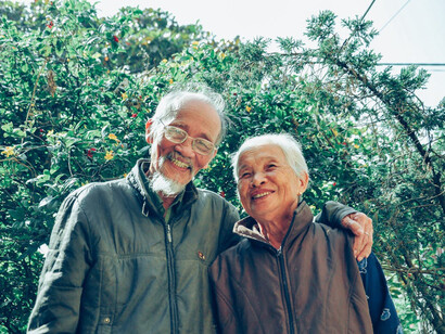 Together through the years, their love shines brighter than ever, a testament to enduring companionship