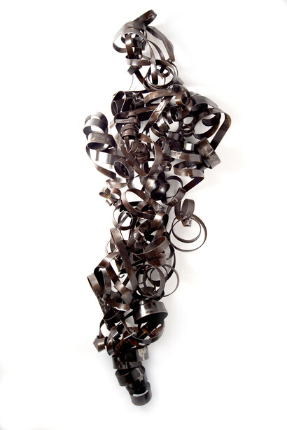 Wasil, Saddek, No Net Entangles Me, 2014, From the Contortion Series, Scrap metal, 81 x 70 cm