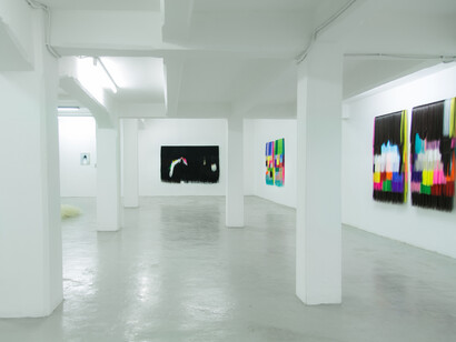 Thin three-dimensionality / Sottile tridimensionalità, Hiva Alizadeh | Guillaume Linard-Osorio | Michelangelo Penso. Installation view @ The Flat – Massimo Carasi, Milan Michelangelo Penso - Hiva Alizadeh
