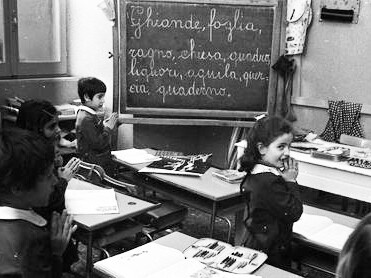 Una lezione alla lavagna