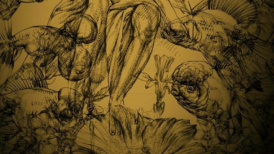 Disegno di Giovanni Manzoni Piazzalunga per la copertina del libro "La Terra della Talpa" di Giacomo Maria Prati