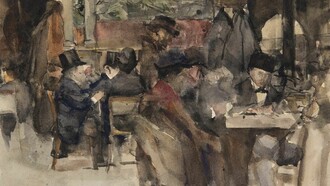 Isaac Israels, Dentro de la cafetería