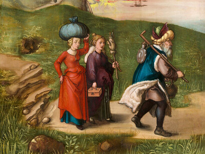 Albrecht Dürer, Lot and His Daughters, detail