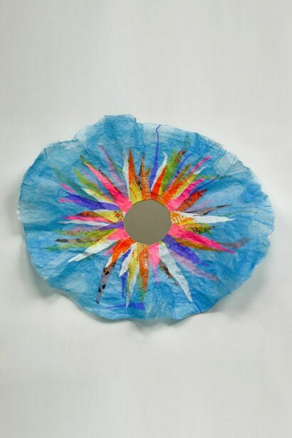 Rita Coelho, Untitled, 2013, recycled plastic bags, mirror