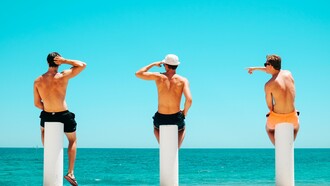 Tres turistas en Torrevieja