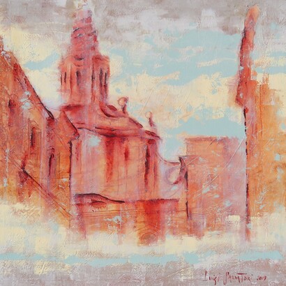 Luigi Salvatori, Sant’Ivo alla Sapienza, acrilico su tela, 90x90 cm, 2019