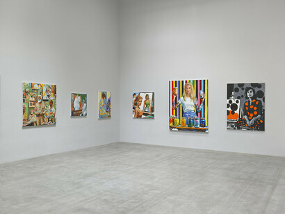 Walter Robinson, Let the music play, exhibition view. Courtesy of Jeffrey Deitch